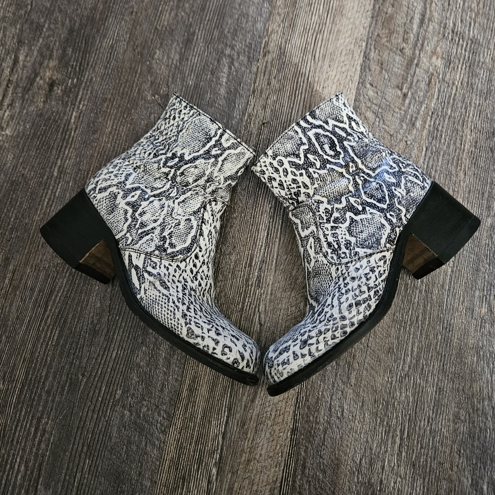 Nana industrial strength vintage snake print boots